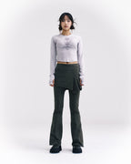 [ Pre-order ] Lotus crew neck top - Gray