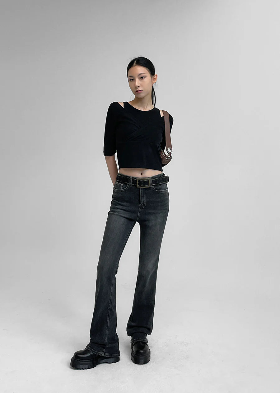 [ Pre-order ] B-Denim Long Slim Boots-cut 017 ( 可選褲長 )