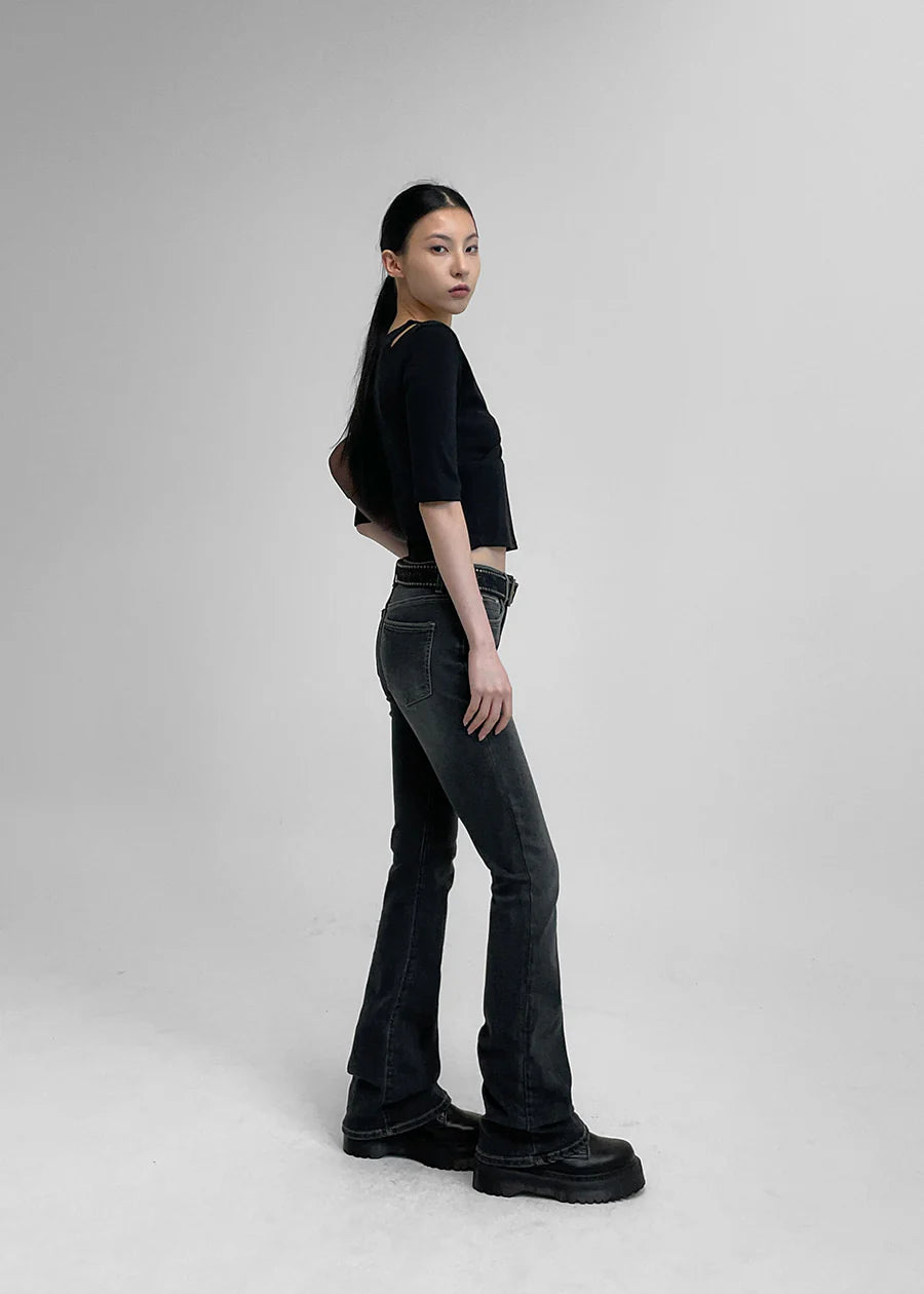 [ Pre-order ] B-Denim Long Slim Boots-cut 017 ( 可選褲長 )