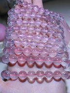 [ 現貨 ] 🇲🇿莫桑比克超透體六芒星粉晶 Natural Mozambique Rose Quartz Bracelet