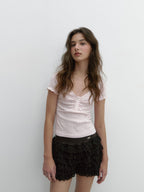 [ Pre-order ] Button Blush T