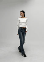 [ Pre-order ] B-Denim Long Slim Boots-cut 017 ( 可選褲長 )