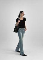[ Pre-order ] B-Denim Long Slim Boots-cut 017 ( 可選褲長 )