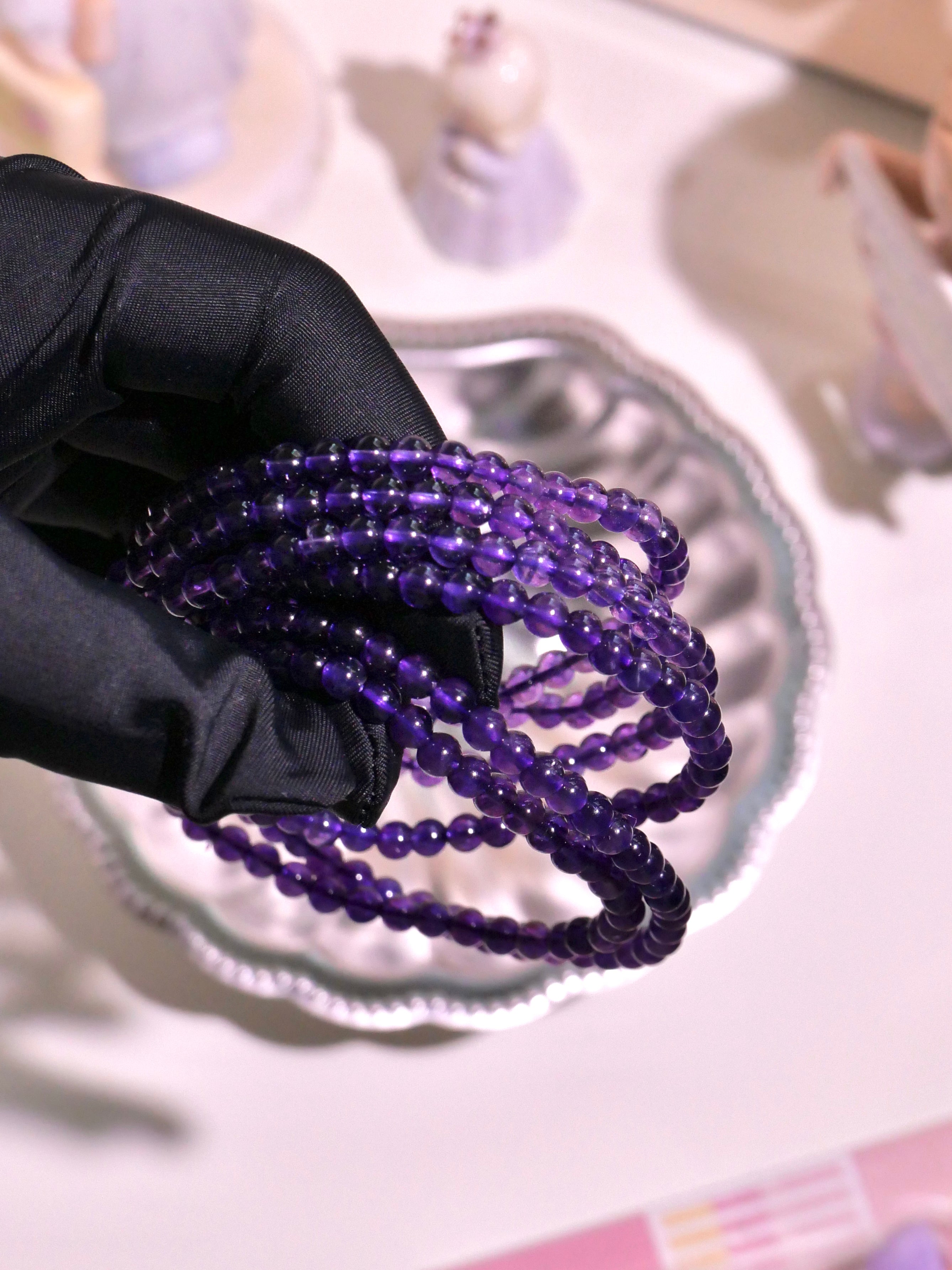 [ 現貨 ] 紫水晶多圈 4mm Natural Amethyst Bracelet