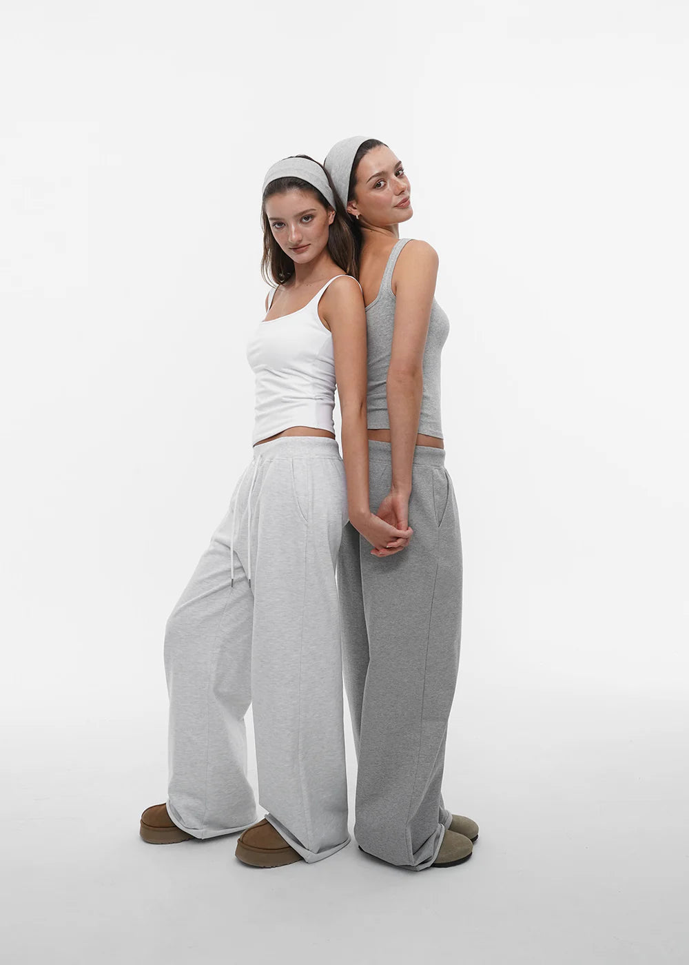 [ Pre-order ] B-Basic Mid-Sweat Cut-Out Wide Pants