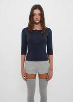 [ Pre-order ] B-Basic Tension Standard Henley Neck 3/4 Sleeve T-Shirt