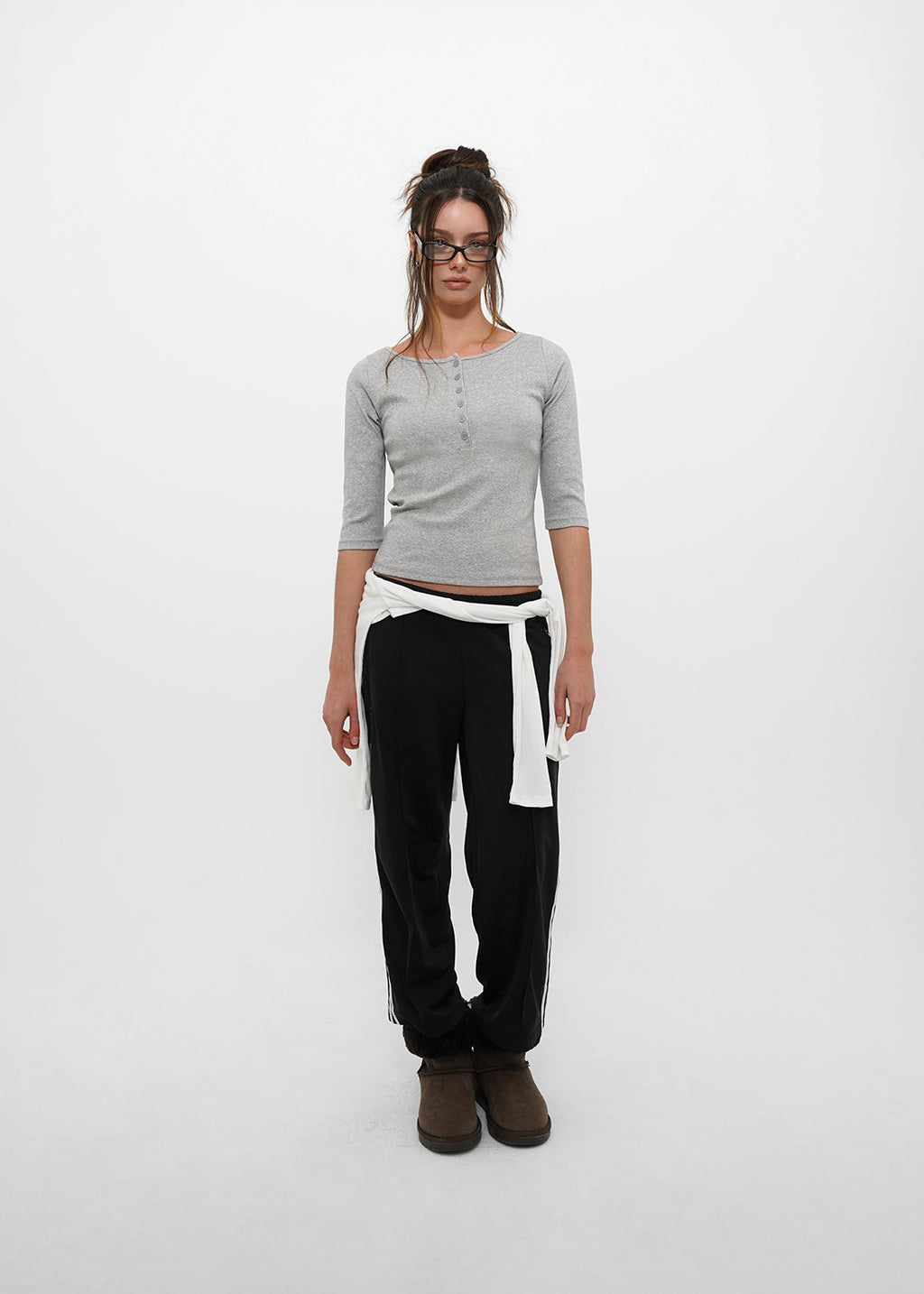 [ Pre-order ] B-Basic Tension Standard Henley Neck 3/4 Sleeve T-Shirt