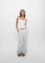 [ Pre-order ] B-Basic Mid-Sweat Cut-Out Wide Pants
