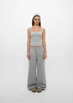 [ Pre-order ] B-Basic Mid-Sweat Cut-Out Wide Pants