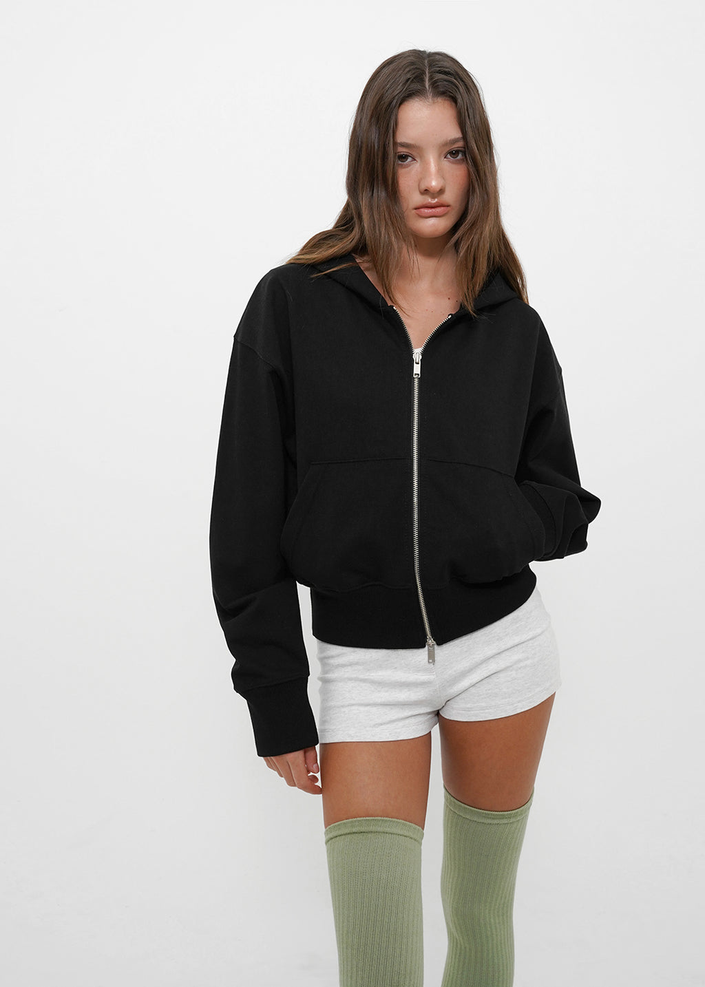 [ Pre-order ] B-Basic Mid-Sweat Hooded Zip-Up