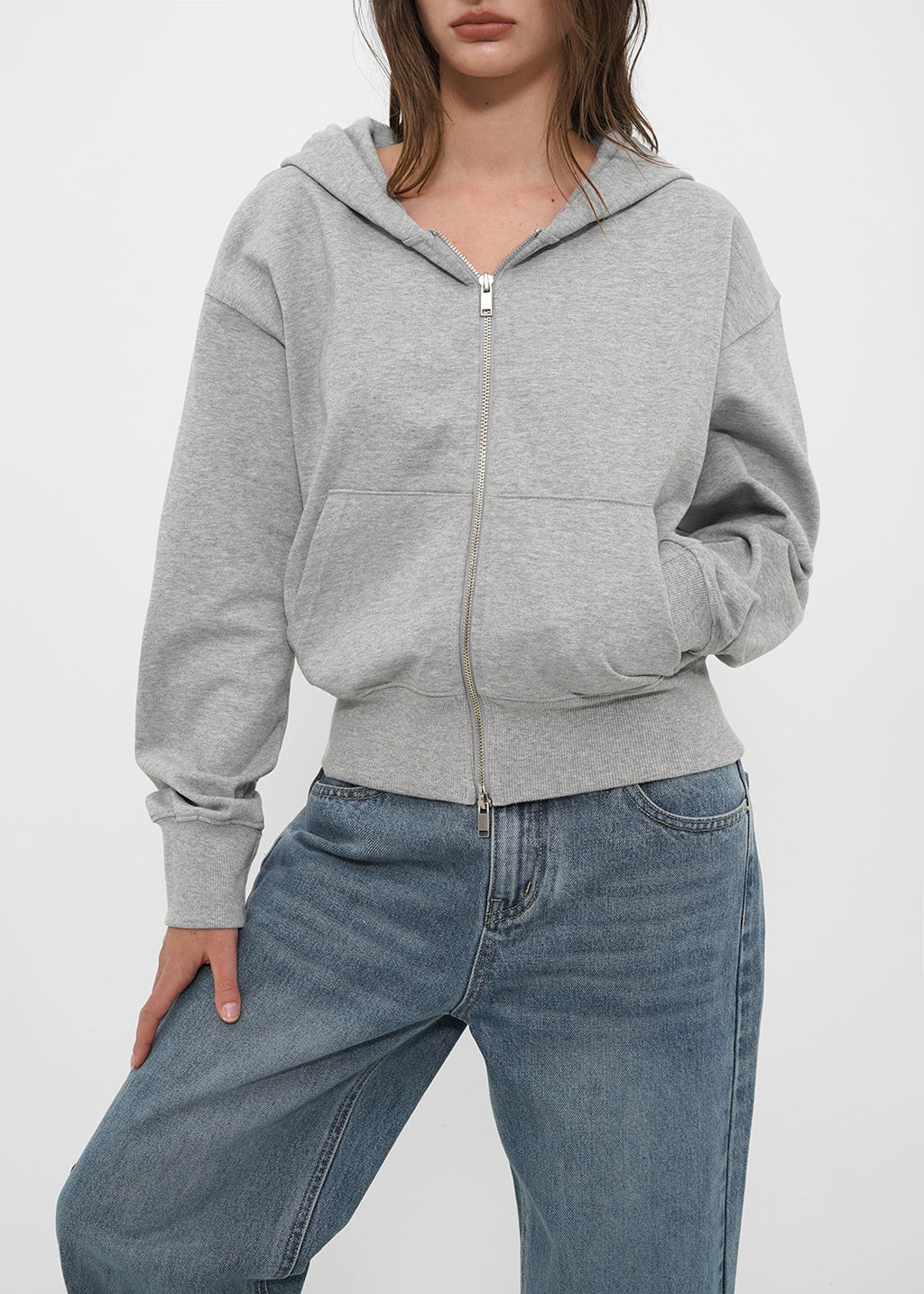 [ Pre-order ] B-Basic Mid-Sweat Hooded Zip-Up