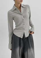 [ Pre-order ] Blackup Color Block Button Shirt