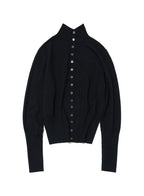 [ Pre-order] PWC HIGHNECK BACK BUTTON-UP KNIT TOP