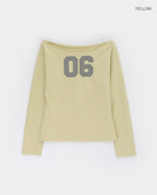 [ Aespa Winter 同款 ] - Blackup Made Boatneck Print Long Sleeve T-shirt