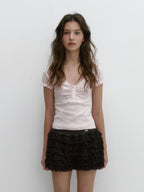 [ Pre-order ] Button Blush T