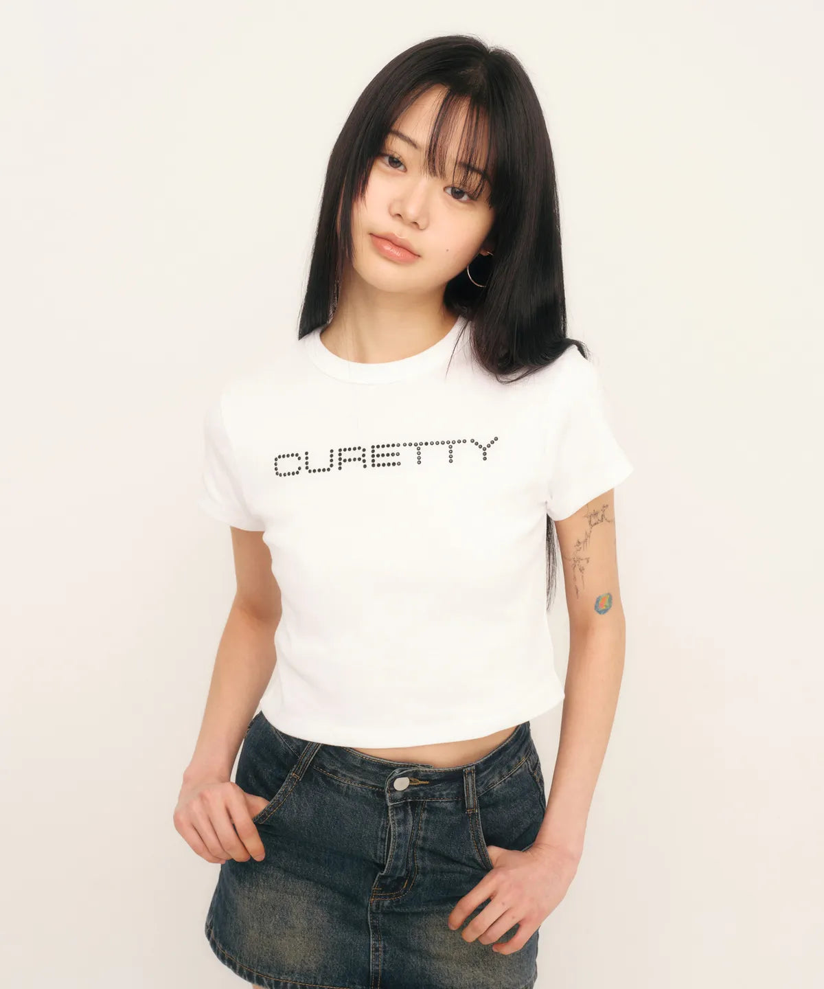 [ Pre-order ] C Rhinestone Logo T-Shirt