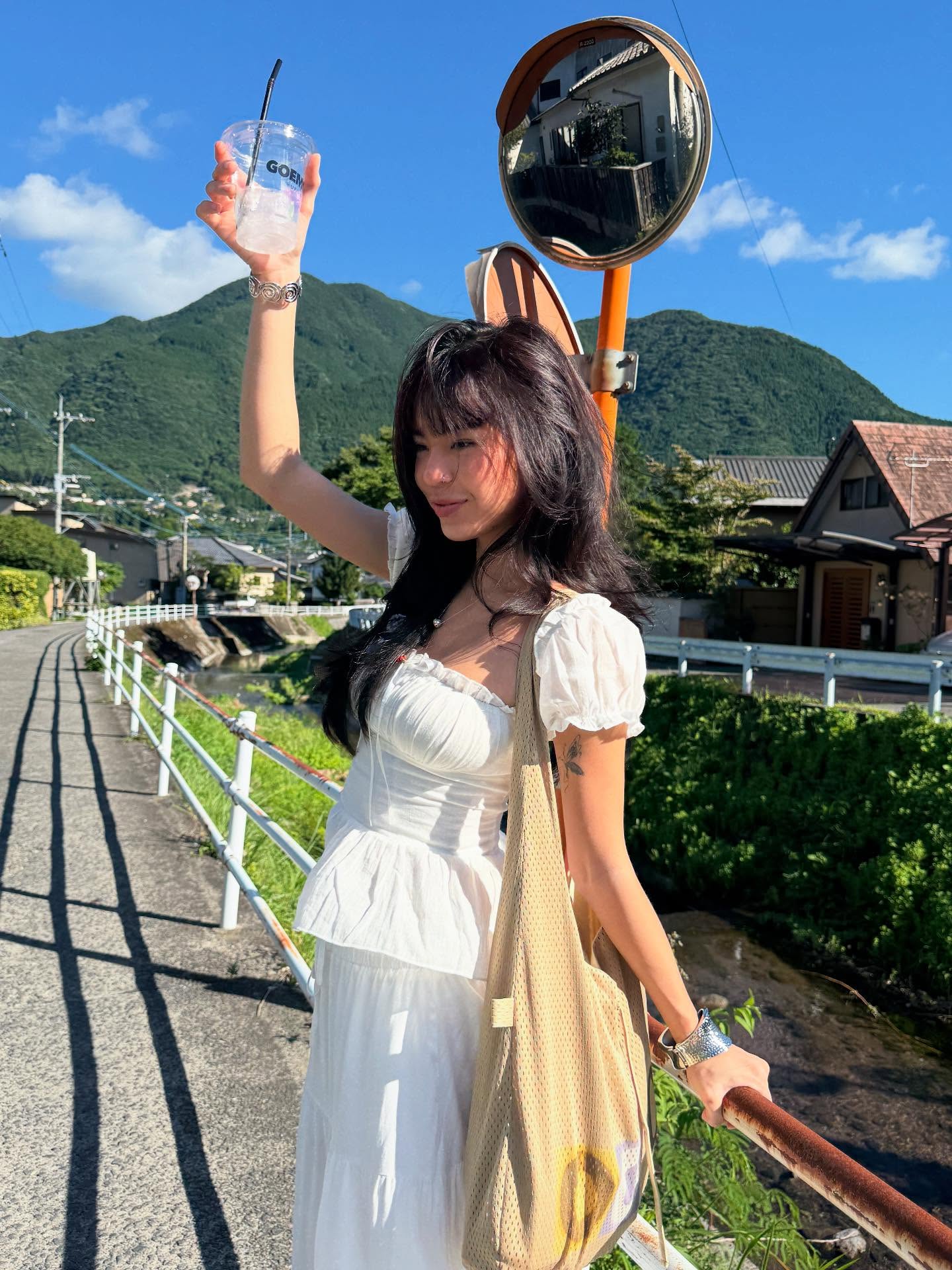 [ 店主推薦 - 現貨 ] ‘O’ Mesh Reversible Tote Bag ( 白色/黃色現貨 )