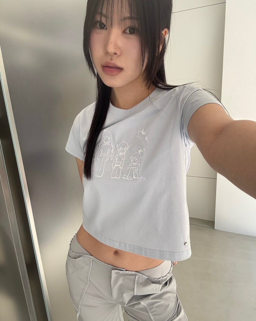 [ Pre-order ] OJOS x NOITOW SHU Graphic Crop T-shirt