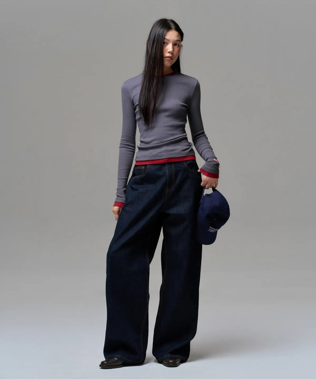 [ Jennie 同款 Pre-order ] Women Era Wide Fit Denim Pants