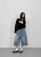 [ Aespa Winter 同款 ] - Blackup Made Boatneck Print Long Sleeve T-shirt