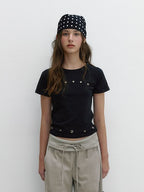 [ Pre-order ] Curve Eyelet T