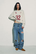 [ 已停產 ] CURRENT 32 football sweatshirt (charcoal)