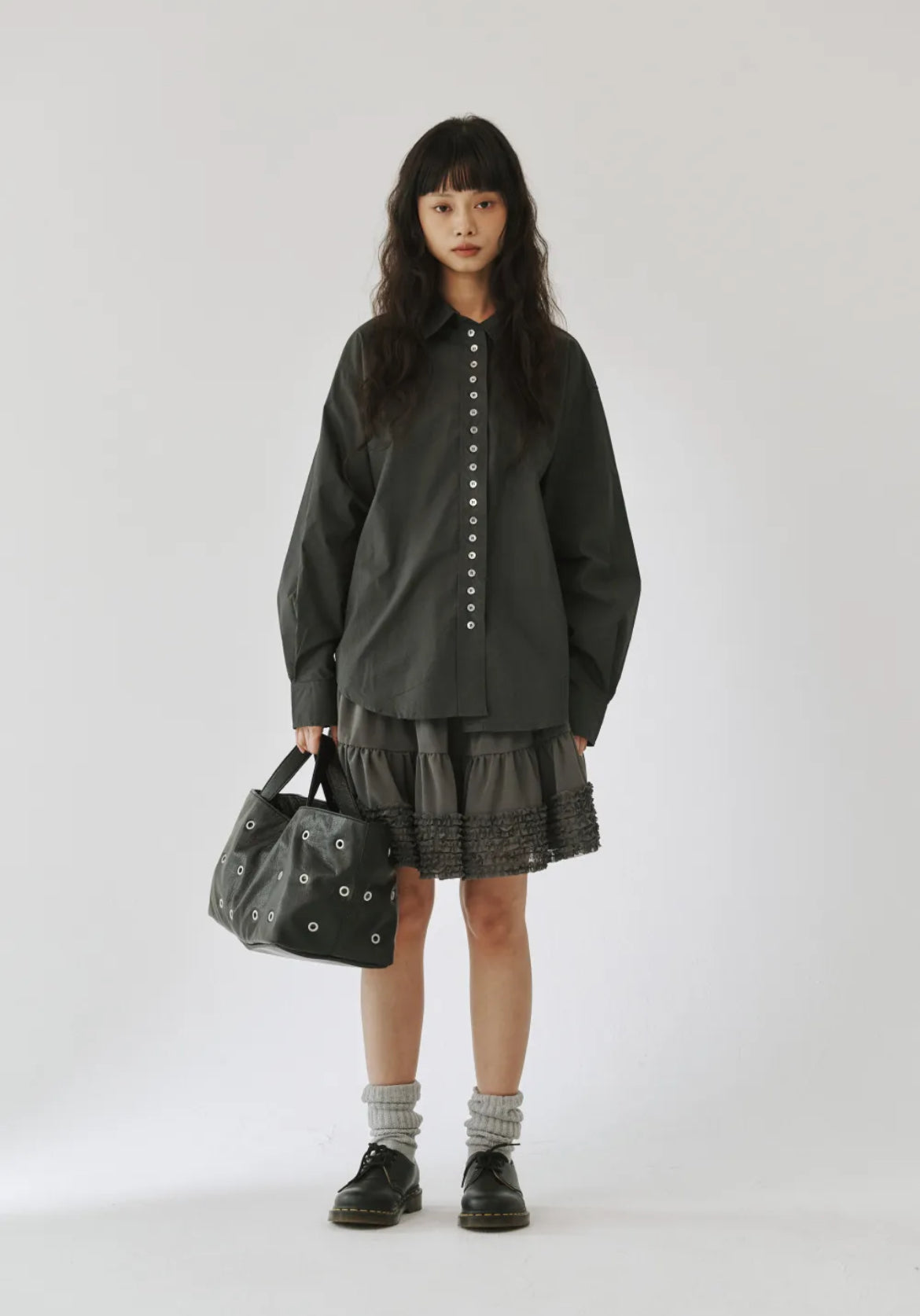 [ 現貨 ] Plzproject Mesh Skirt Gray