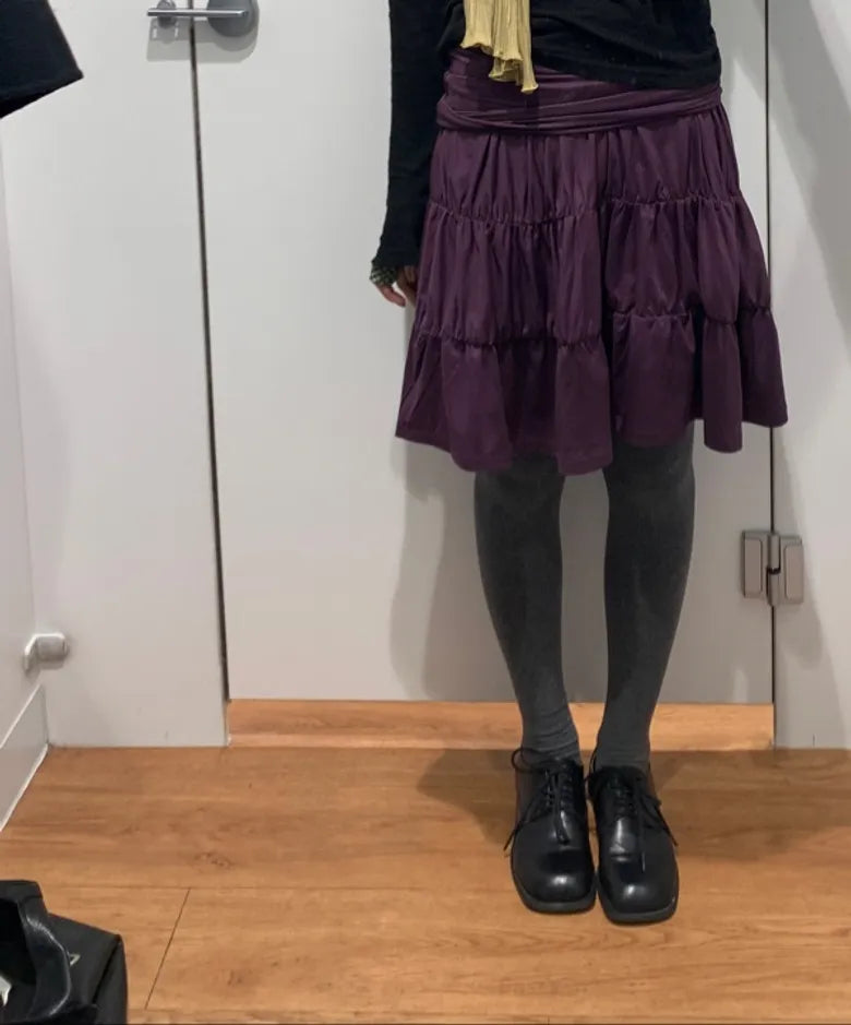 [ 店主推薦 Pre-order ] PWC Jersey Shirrimg Tiered Midi Skirt