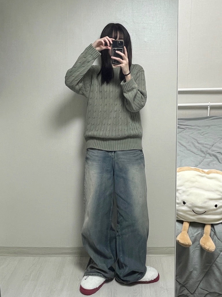 [ Pre-order ] 🇰🇷韓國直送 Vintage Botton Wide Denim Pants