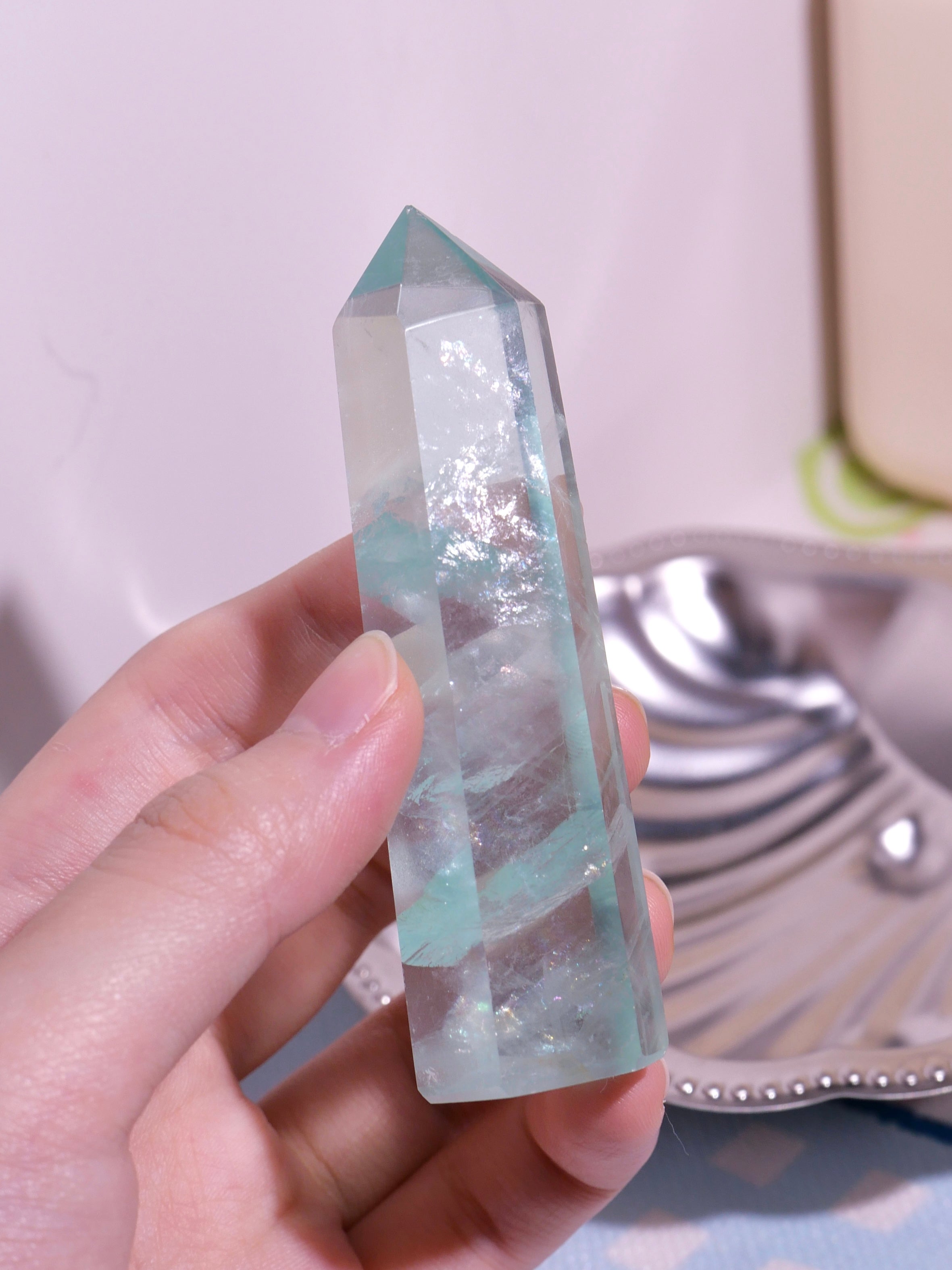 [ 現貨 ] 綠營石尖柱 Natural Green Fluorite Tower