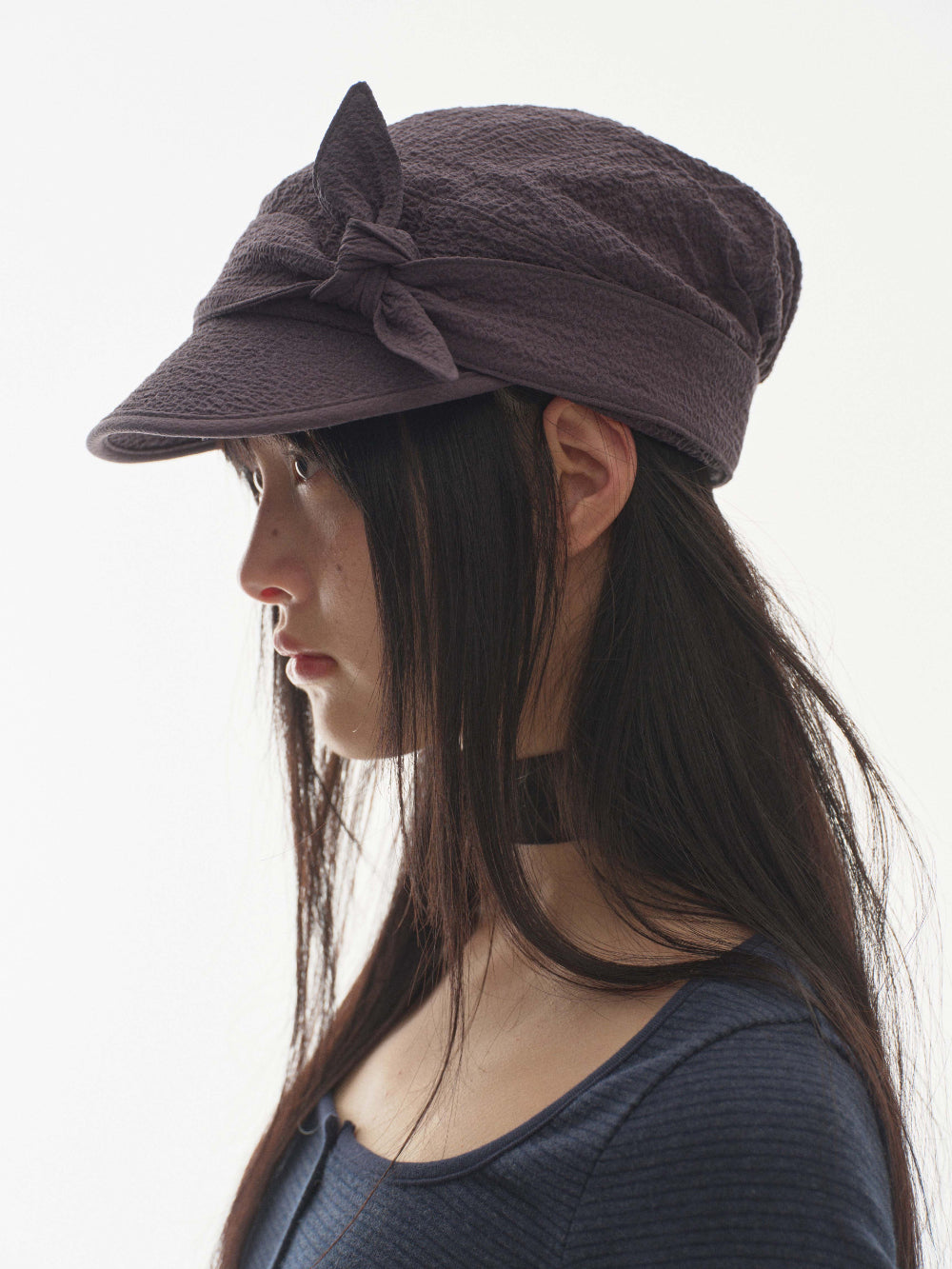 早期完売★COYSEIO★RIBBON TIE CAP リボンキャップ灰色(追跡O) グレー（灰色）系 COYSEIO(コイセイオ) キャップ(レディース