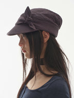 [ Pre-order ] Coyseio Ribbon Tie Cap Charcoal