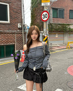 [ Pre-order ] Stripe Strap T-Shirt