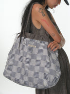 [ Pre-order ] Reversible Check Denim Bag