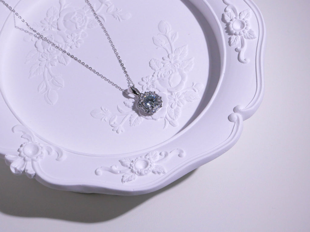 [ 現貨 ] TSC017 設計款莫桑石純銀S925頸鏈