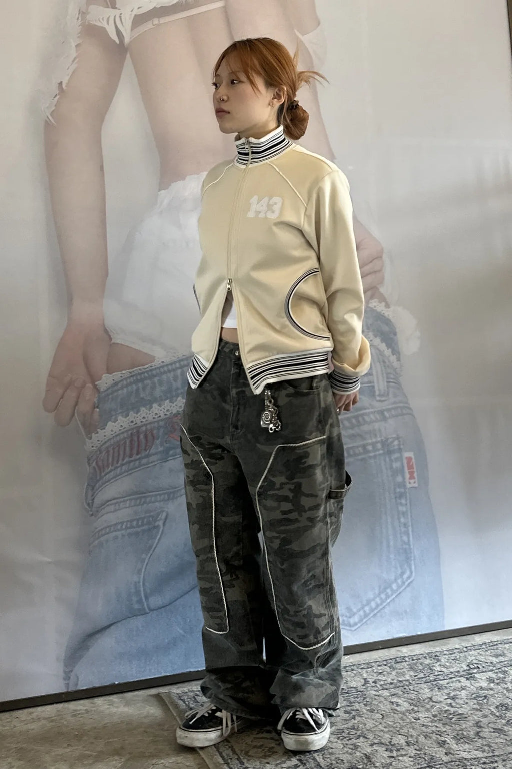 [ Pre-order ] Sculptor Stripe Track Zip-Up Raw
