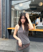 [ 店主極推 Pre-order ] PWC Button-up Jersey Halter Neck Top