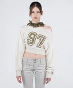[ 現貨 ] Sculptor Off-Shoulder Cropped Sweatshirt