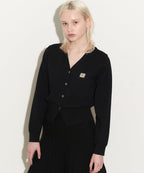 [ Pre-order ] Square Logo Knit Cardigan