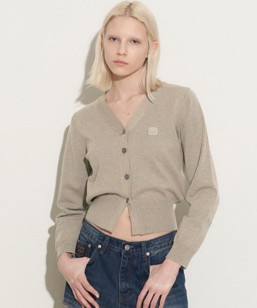[ Pre-order ] Square Logo Knit Cardigan