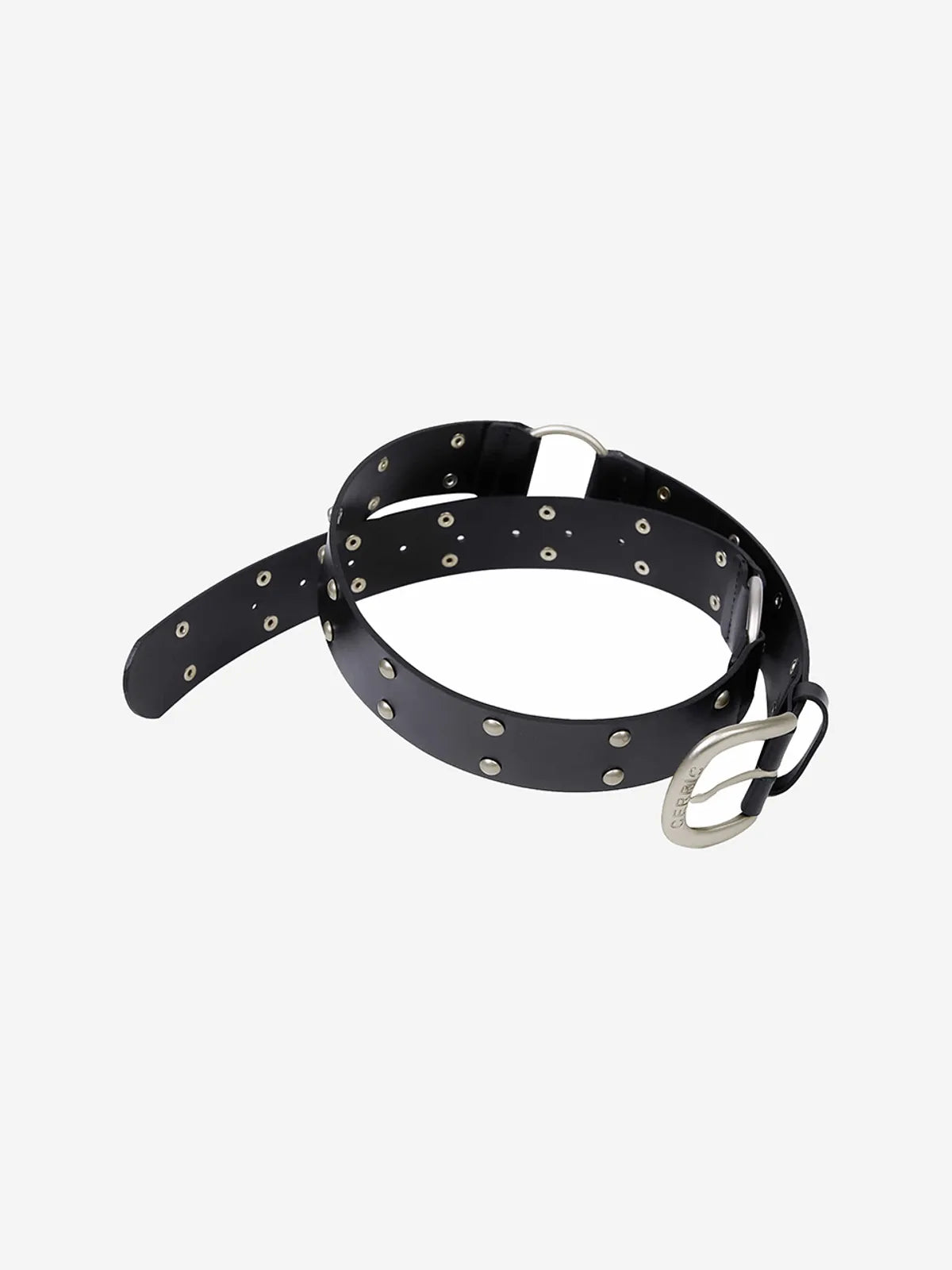[ Pre-order ] Two Ring Rivet Belt Black