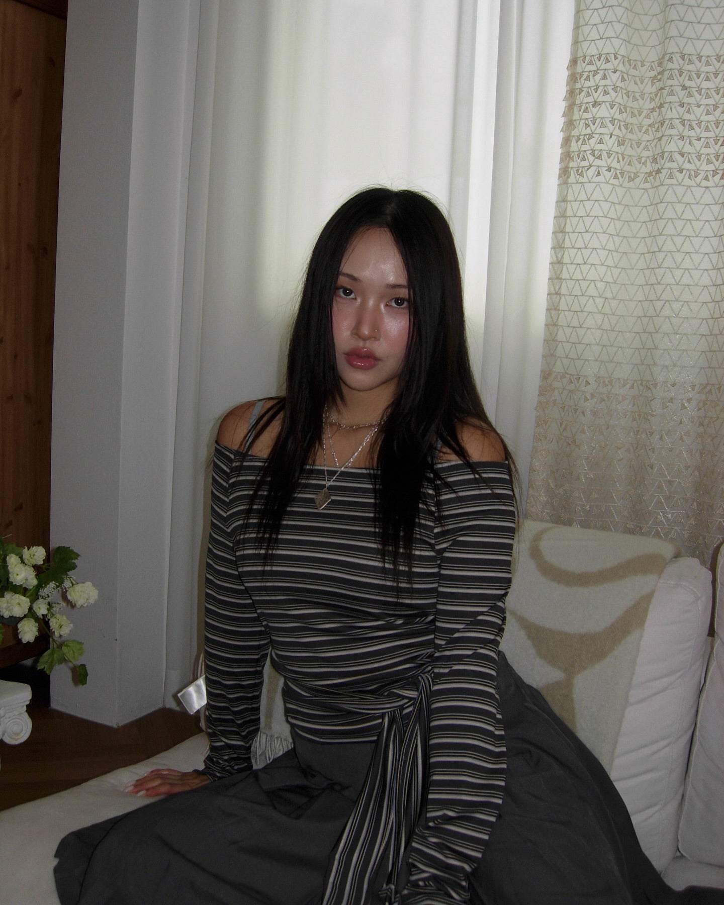 [ Pre-order ] Stripe Strap T-Shirt