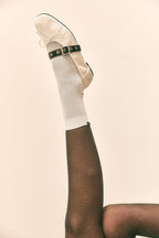 [ Pre-order ] Khiho Satin Shirring Ballerina Flats