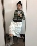 [ Pre-order ] Shirring Mid Skirt