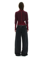 [ Pre-order] PWC HIGHNECK BACK BUTTON-UP KNIT TOP