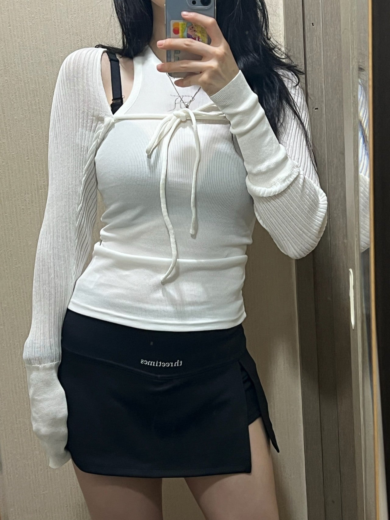 Pre-order ] Threetimes Athletic silt skirt – Twinkle Star
