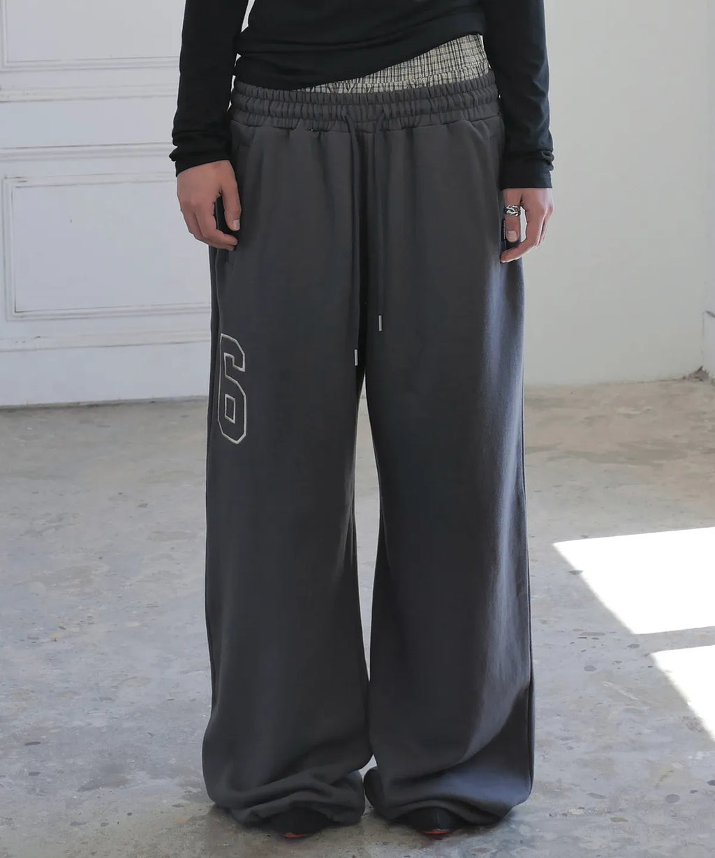 [ Pre-order ] Rockcake Check Layered 96 Wide 2way Jogger