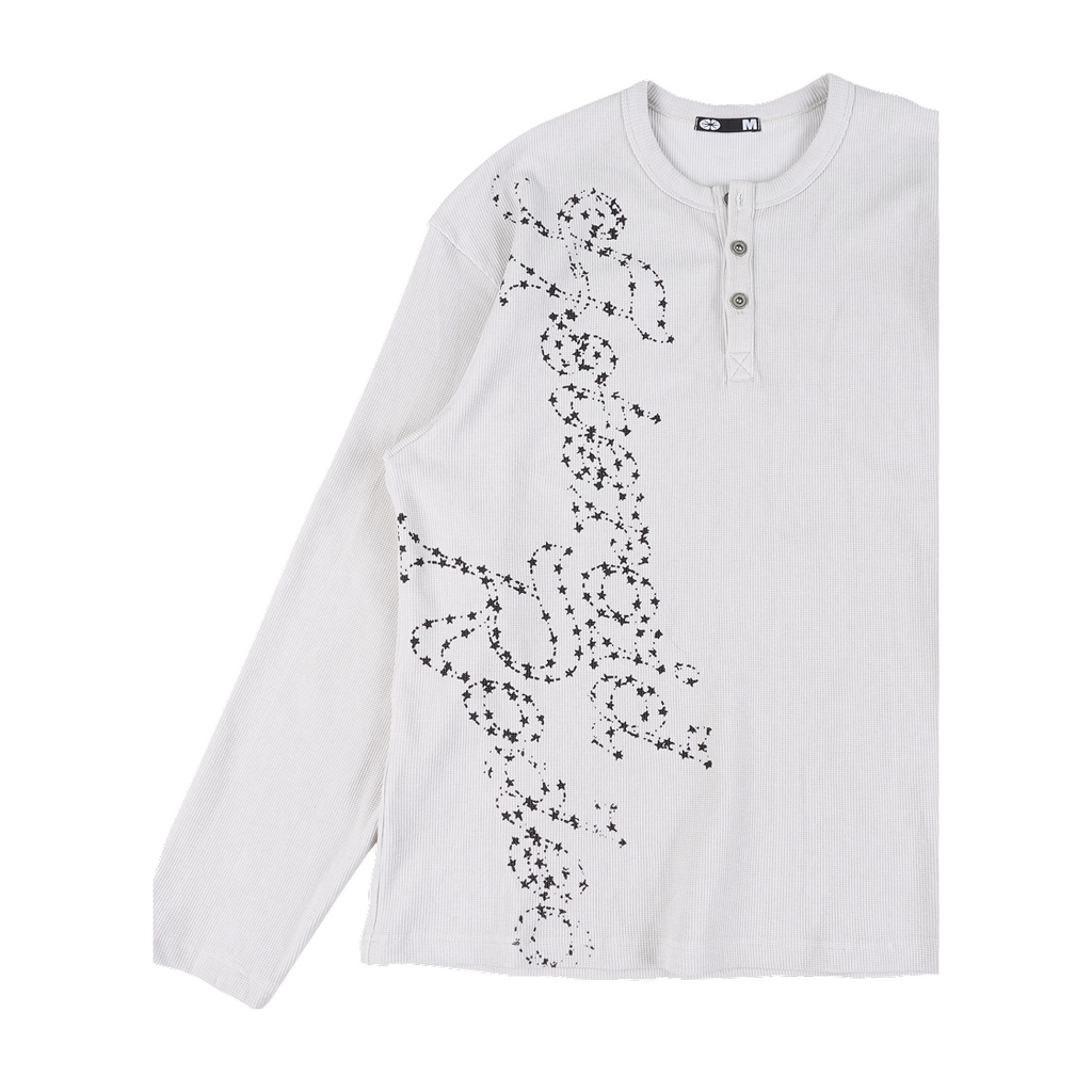 [ Pre-order ] Asteroid Rodeo Henry Neck LS T-Shirt Ivory