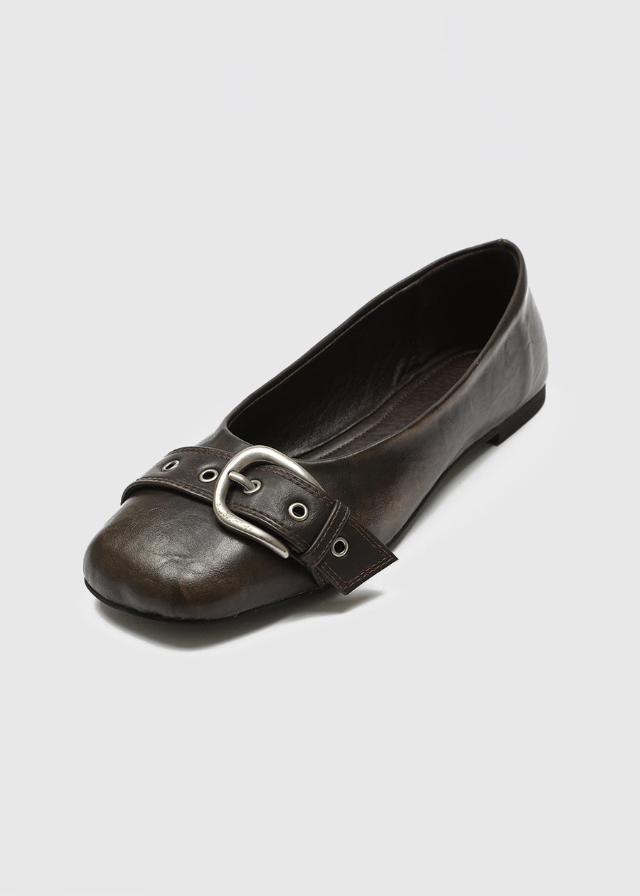[ Pre-order ] Made Mogeller Washed Leather Flat Shoes