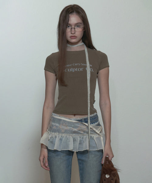 [ Pre-order ] Sculptor Archive Pigment Baby Tee